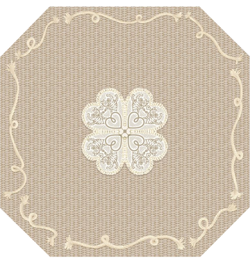 Nantucket Blonde Basket Mahjong Gaming Mat — No Cut Out