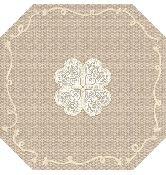 Nantucket Blonde Basket Mahjong Gaming Mat — No Cut Out