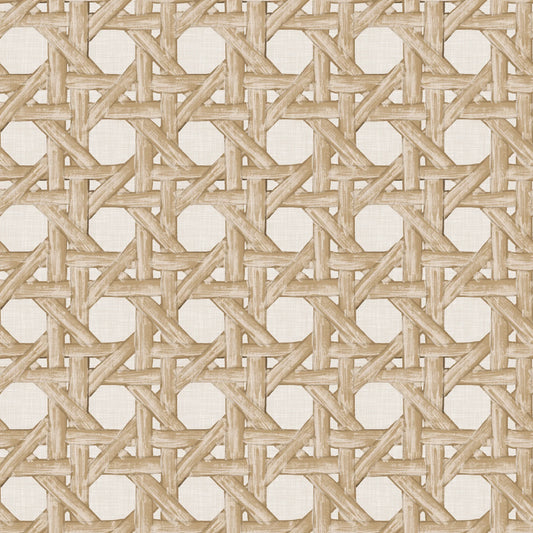 Cannage Blonde Mahjong Gaming Mat — No Cut Out