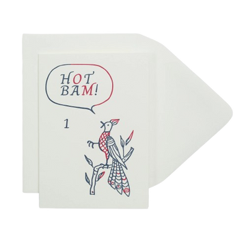 Hot Bam Mahjong Notecard, set of 4