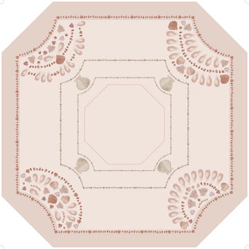 Sailor’s Valentine Gaming Mat - Octagonal [with cut out to fit Center & Spring tables]